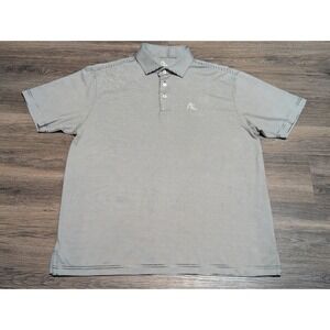 Rhoback Large Striped Polo Shirt Short Sleeve Performance Golf